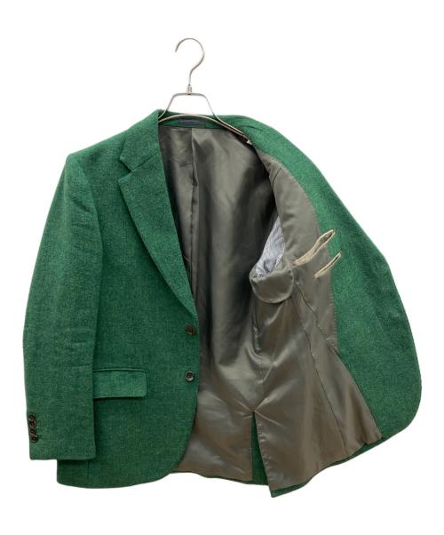 Harris Tweed（ハリスツイード）Harris Tweed (ハリスツイード) ウールテーラードジャケット グリーン サイズ:Lの古着・服飾アイテム