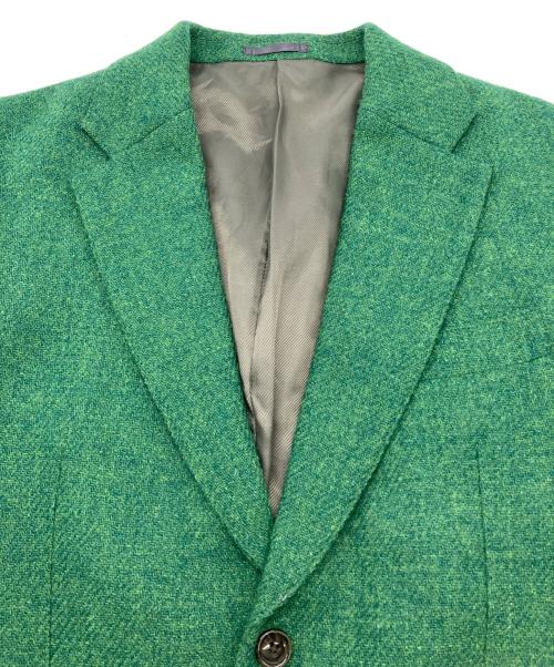 Harris Tweed（ハリスツイード）Harris Tweed (ハリスツイード) ウールテーラードジャケット グリーン サイズ:Lの古着・服飾アイテム