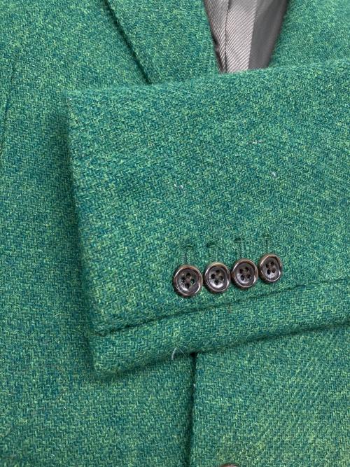 Harris Tweed（ハリスツイード）Harris Tweed (ハリスツイード) ウールテーラードジャケット グリーン サイズ:Lの古着・服飾アイテム