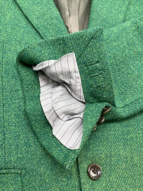Harris Tweed（ハリスツイード）Harris Tweed (ハリスツイード) ウールテーラードジャケット グリーン サイズ:Lの古着・服飾アイテム