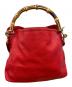 中古・古着 GUCCI (グッチ) バンブー 2WAYトートバッグ レッド：50000円