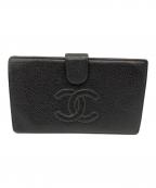 CHANELシャネル）の古着「キャビアスキン長財布」｜ブラック