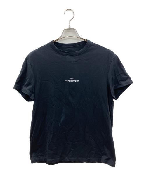 Maison Margiela（メゾンマルジェラ）Maison Margiela (メゾンマルジェラ) ディストーテッド ロゴTシャツ ブラック サイズ:46の古着・服飾アイテム