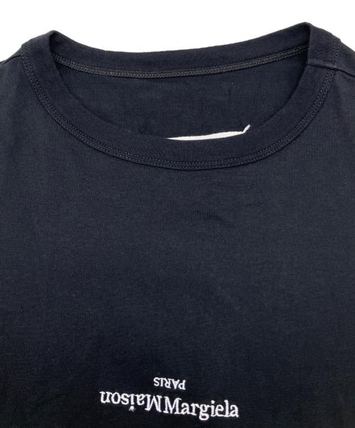 Maison Margiela（メゾンマルジェラ）Maison Margiela (メゾンマルジェラ) ディストーテッド ロゴTシャツ ブラック サイズ:46の古着・服飾アイテム