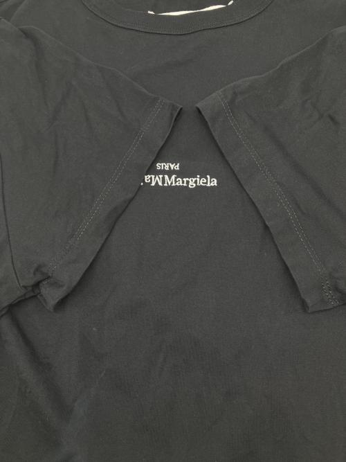 Maison Margiela（メゾンマルジェラ）Maison Margiela (メゾンマルジェラ) ディストーテッド ロゴTシャツ ブラック サイズ:46の古着・服飾アイテム