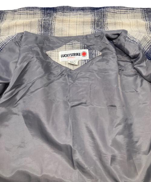 LUCKY STRIKE（ラッキーストライク）LUCKY STRIKE (ラッキーストライク) 90sシャツジャケット グレー×ネイビー サイズ:Ｍの古着・服飾アイテム