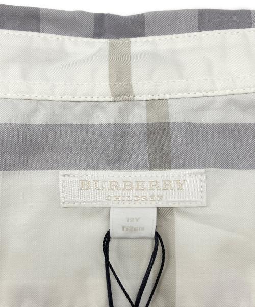 BURBERRY CHILDREN（バーバリー チルドレン）BURBERRY CHILDREN (バーバリー チルドレン) 半袖シャツ ホワイト×グレー サイズ:12Y(152cm)の古着・服飾アイテム