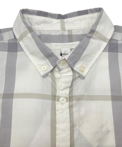 BURBERRY CHILDREN（バーバリー チルドレン）BURBERRY CHILDREN (バーバリー チルドレン) 半袖シャツ ホワイト×グレー サイズ:12Y(152cm)の古着・服飾アイテム