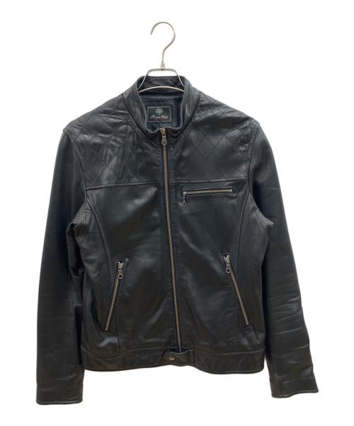MEN'S BIGI（メンズビギ）MEN'S BIGI (メンズビギ) ラムレザージャケット ブラック サイズ:3の古着・服飾アイテム