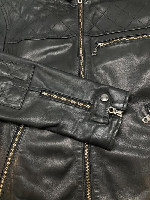 MEN'S BIGI（メンズビギ）MEN'S BIGI (メンズビギ) ラムレザージャケット ブラック サイズ:3の古着・服飾アイテム