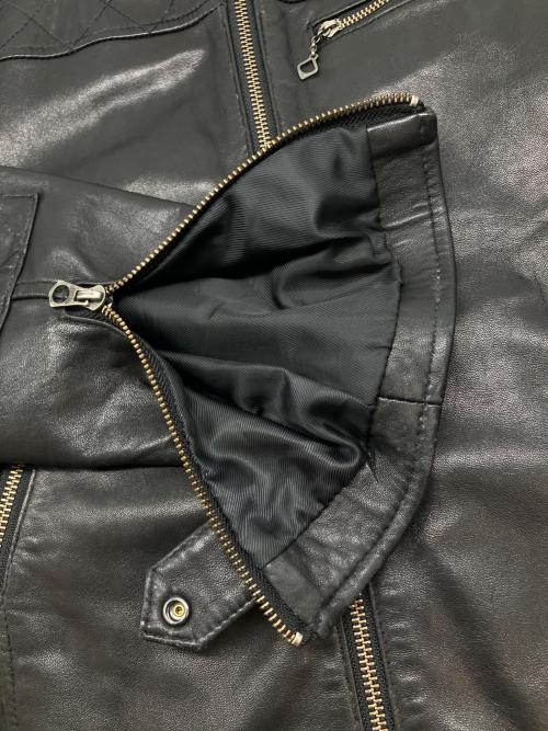 MEN'S BIGI（メンズビギ）MEN'S BIGI (メンズビギ) ラムレザージャケット ブラック サイズ:3の古着・服飾アイテム