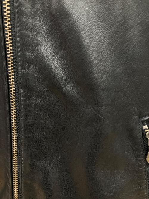 MEN'S BIGI（メンズビギ）MEN'S BIGI (メンズビギ) ラムレザージャケット ブラック サイズ:3の古着・服飾アイテム