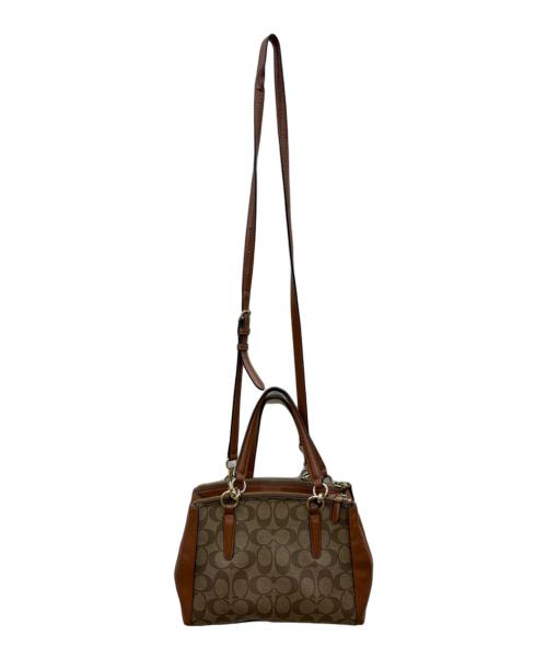 COACH（コーチ）COACH (コーチ) 	シグネチャー 2WAYショルダーバッグ ブラウン×ベージュの古着・服飾アイテム
