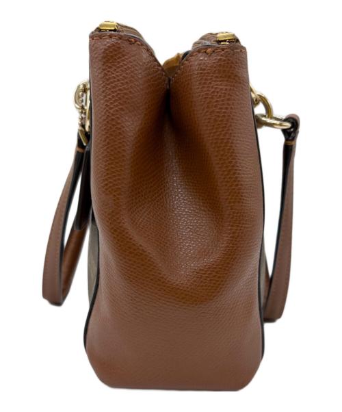 COACH（コーチ）COACH (コーチ) 	シグネチャー 2WAYショルダーバッグ ブラウン×ベージュの古着・服飾アイテム