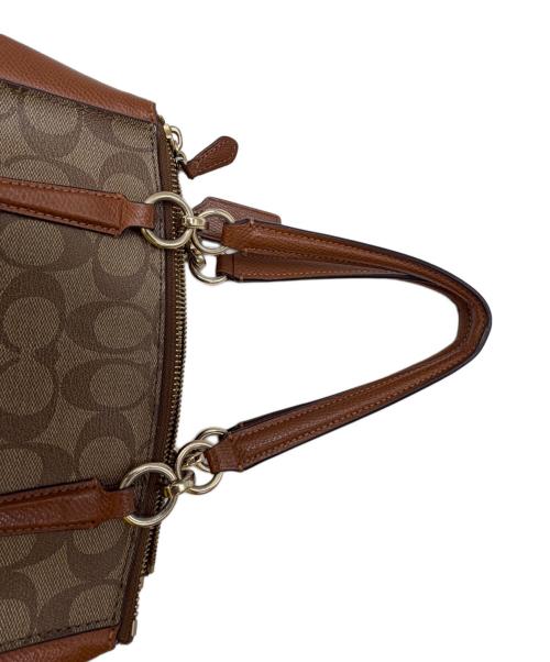 COACH（コーチ）COACH (コーチ) 	シグネチャー 2WAYショルダーバッグ ブラウン×ベージュの古着・服飾アイテム