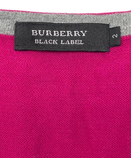 BURBERRY BLACK LABEL（バーバリーブラックレーベル）BURBERRY BLACK LABEL (バーバリーブラックレーベル) 薄手ニット パープル×グレー サイズ:2の古着・服飾アイテム