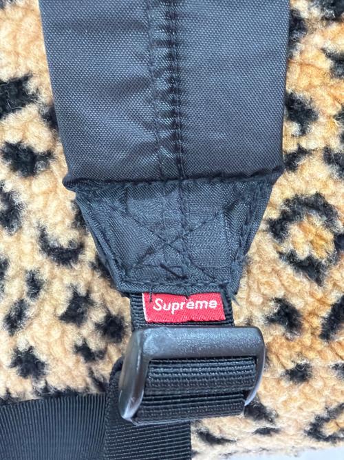 SUPREME（シュプリーム）Supreme (シュプリーム) Leopard Fleece Backpack ブラウンの古着・服飾アイテム
