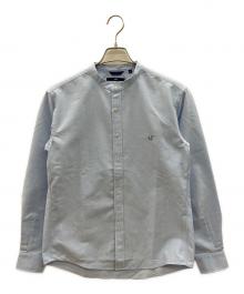 SHIPS（シップス）の古着「バンドカラーシャツ」｜スカイブルー