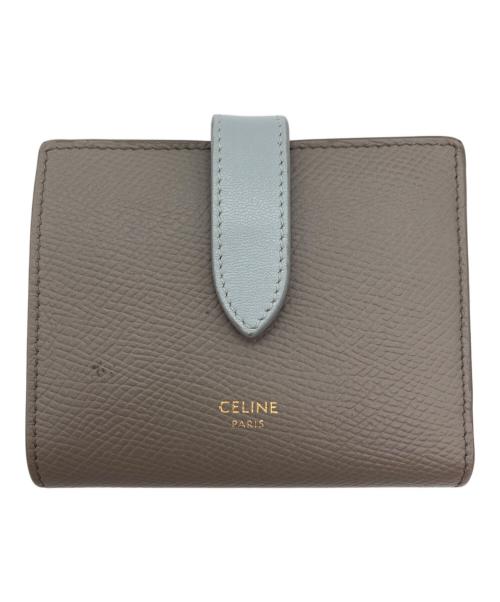 CELINE（セリーヌ）CELINE (セリーヌ) ミディアムストラップウォレット グレーの古着・服飾アイテム