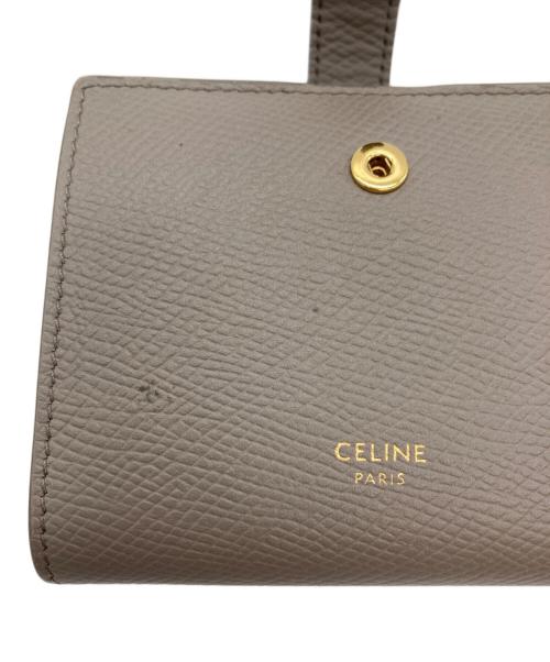 CELINE（セリーヌ）CELINE (セリーヌ) ミディアムストラップウォレット グレーの古着・服飾アイテム