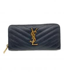 Saint Laurent Paris（サンローランパリ）の古着「モノグラム フルジップウォレット」｜ブラック