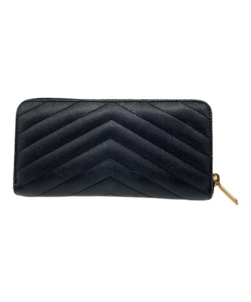 Saint Laurent Paris（サンローランパリ）Saint Laurent Paris (サンローランパリ) モノグラム フルジップウォレット ブラックの古着・服飾アイテム
