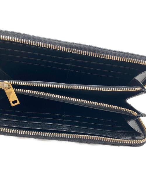 Saint Laurent Paris（サンローランパリ）Saint Laurent Paris (サンローランパリ) モノグラム フルジップウォレット ブラックの古着・服飾アイテム