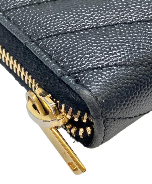 Saint Laurent Paris（サンローランパリ）Saint Laurent Paris (サンローランパリ) モノグラム フルジップウォレット ブラックの古着・服飾アイテム
