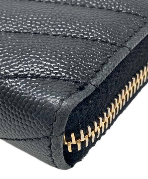 Saint Laurent Paris（サンローランパリ）Saint Laurent Paris (サンローランパリ) モノグラム フルジップウォレット ブラックの古着・服飾アイテム