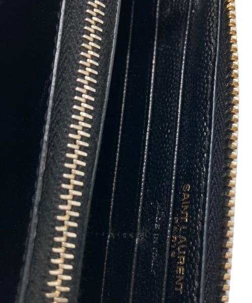 Saint Laurent Paris（サンローランパリ）Saint Laurent Paris (サンローランパリ) モノグラム フルジップウォレット ブラックの古着・服飾アイテム