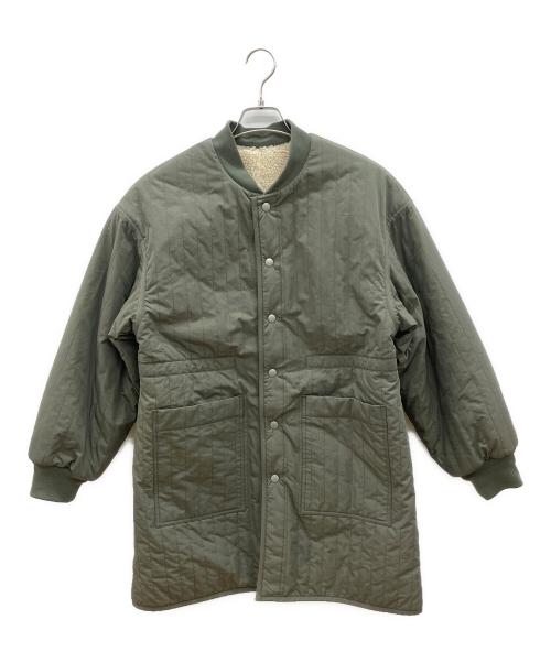 JOHNBULL（ジョンブル）JOHNBULL (ジョンブル) キルティングコート　ボアキルトリバーシブルコート カーキ サイズ:Fの古着・服飾アイテム