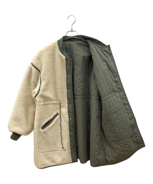 JOHNBULL（ジョンブル）JOHNBULL (ジョンブル) キルティングコート　ボアキルトリバーシブルコート カーキ サイズ:Fの古着・服飾アイテム