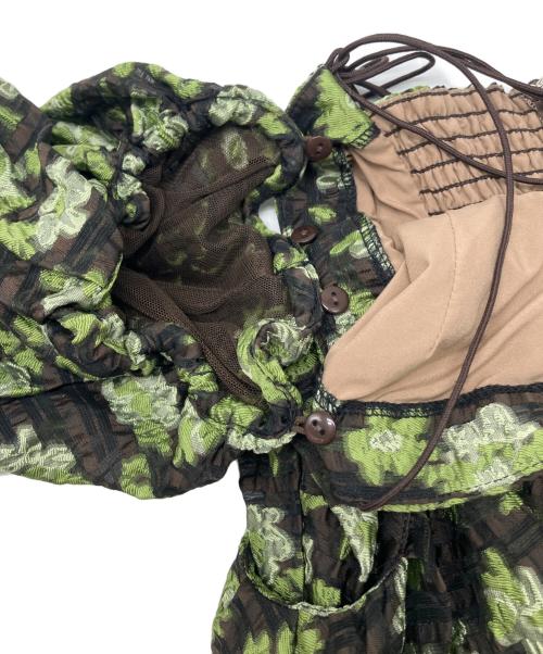 Lily Brown（リリーブラウン）Lily Brown (リリーブラウン) 半袖ブラウス グリーン サイズ:Fの古着・服飾アイテム