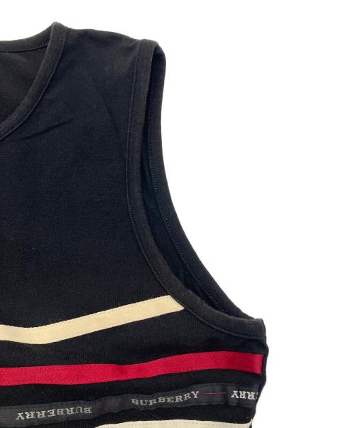 BURBERRY LONDON（バーバリーロンドン）BURBERRY LONDON (バーバリーロンドン) タンクトップ　Y2K ブラック サイズ:Lの古着・服飾アイテム