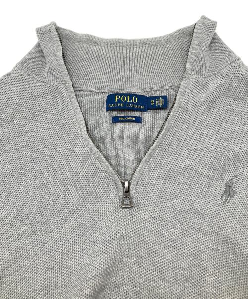 POLO RALPH LAUREN（ポロ・ラルフローレン）POLO RALPH LAUREN (ポロ・ラルフローレン) ハーフジップニット グレー サイズ:XSの古着・服飾アイテム
