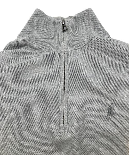 POLO RALPH LAUREN（ポロ・ラルフローレン）POLO RALPH LAUREN (ポロ・ラルフローレン) ハーフジップニット グレー サイズ:XSの古着・服飾アイテム