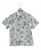 PAUL SMITHポールスミス）の古着「半袖シャツ」｜ホワイト×ブルー