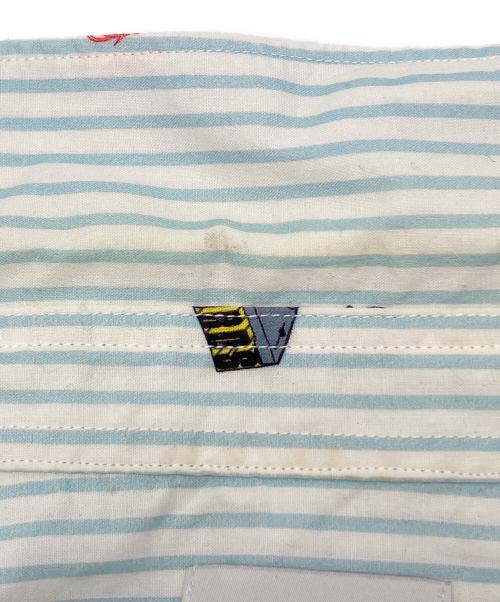 PAUL SMITH（ポールスミス）PAUL SMITH (ポールスミス) 半袖シャツ ホワイト×ブルー サイズ:Lの古着・服飾アイテム