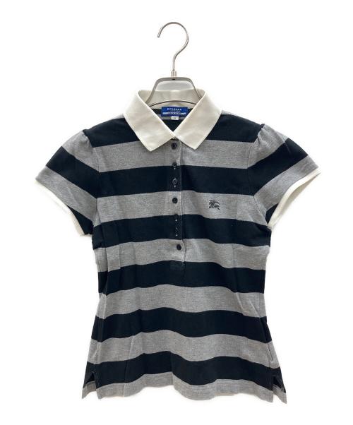 BURBERRY BLUE LABEL（バーバリー ブルー レーベル）BURBERRY BLUE LABEL (バーバリー ブルー レーベル) ミニカットソー　Y2K グレー×ブラック サイズ:38の古着・服飾アイテム