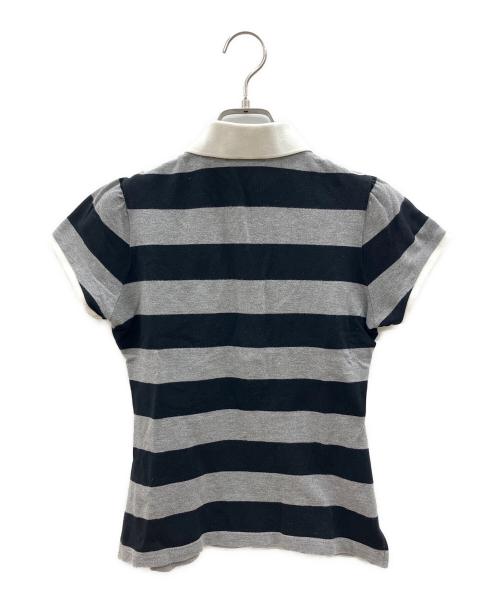 BURBERRY BLUE LABEL（バーバリー ブルー レーベル）BURBERRY BLUE LABEL (バーバリー ブルー レーベル) ミニカットソー　Y2K グレー×ブラック サイズ:38の古着・服飾アイテム