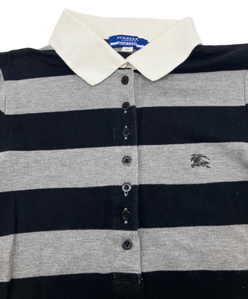 BURBERRY BLUE LABEL（バーバリー ブルー レーベル）BURBERRY BLUE LABEL (バーバリー ブルー レーベル) ミニカットソー　Y2K グレー×ブラック サイズ:38の古着・服飾アイテム