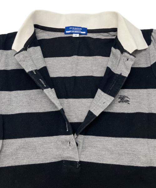 BURBERRY BLUE LABEL（バーバリー ブルー レーベル）BURBERRY BLUE LABEL (バーバリー ブルー レーベル) ミニカットソー　Y2K グレー×ブラック サイズ:38の古着・服飾アイテム