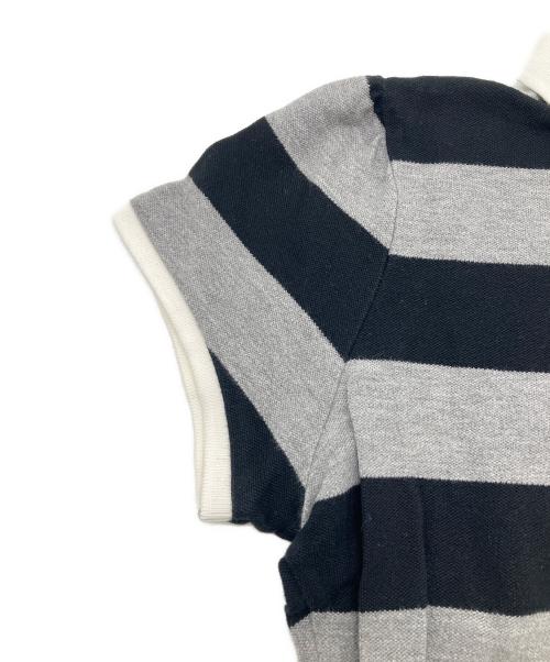 BURBERRY BLUE LABEL（バーバリー ブルー レーベル）BURBERRY BLUE LABEL (バーバリー ブルー レーベル) ミニカットソー　Y2K グレー×ブラック サイズ:38の古着・服飾アイテム