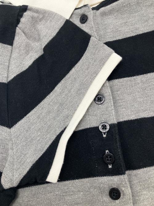 BURBERRY BLUE LABEL（バーバリー ブルー レーベル）BURBERRY BLUE LABEL (バーバリー ブルー レーベル) ミニカットソー　Y2K グレー×ブラック サイズ:38の古着・服飾アイテム