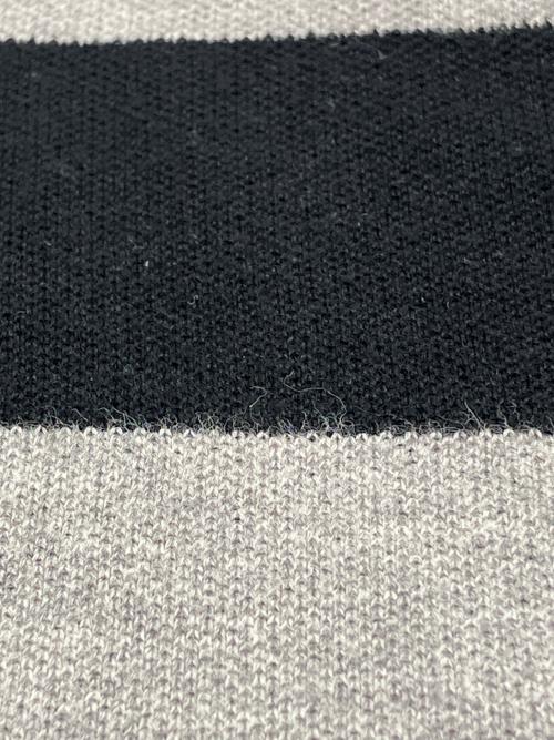 BURBERRY BLUE LABEL（バーバリー ブルー レーベル）BURBERRY BLUE LABEL (バーバリー ブルー レーベル) ミニカットソー　Y2K グレー×ブラック サイズ:38の古着・服飾アイテム