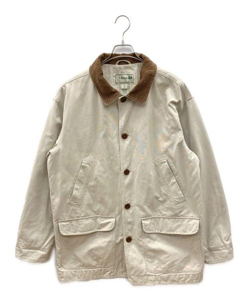 L.L.Bean（エルエルビーン）L.L.Bean (エルエルビーン) ハンティングジャケット アイボリー×ブラウン サイズ:Lの古着・服飾アイテム