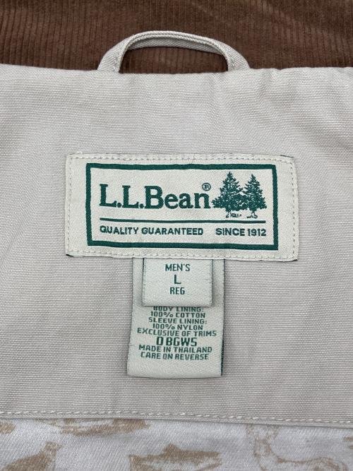 L.L.Bean（エルエルビーン）L.L.Bean (エルエルビーン) ハンティングジャケット アイボリー×ブラウン サイズ:Lの古着・服飾アイテム