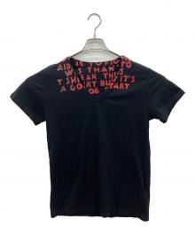 MM6 Maison Margiela（エムエムシックスメゾンマルジェラ）の古着「半袖カットソー　Y2K」｜ブラック×レッド