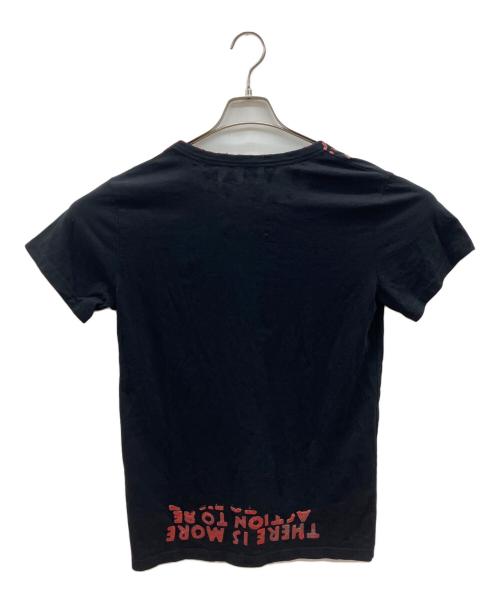 MM6 Maison Margiela（エムエムシックスメゾンマルジェラ）MM6 Maison Margiela (エムエムシックスメゾンマルジェラ) 半袖カットソー　Y2K ブラック×レッド サイズ:XSの古着・服飾アイテム