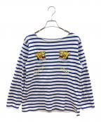 BEAMS×東洋 TAILOR TOYOビームス）の古着「長袖カットソー」｜ブルー×ホワイト